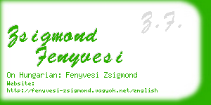 zsigmond fenyvesi business card